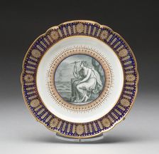 Plate from the Duke of Clarence Service, Worcester, c. 1792. Creator: Royal Worcester