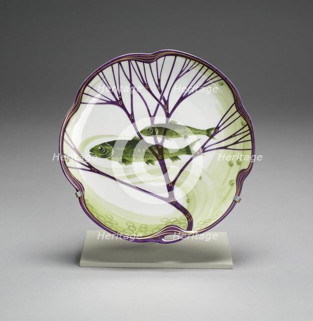 Plate from the Fish Service, Germany, 1899. Creator: Designed by Hermann Gradl.
