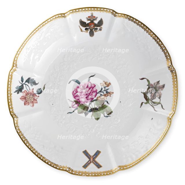 Plate from the Order of Saint Andrew Service. Given by Augustus III of Poland and Saxony to Empress 