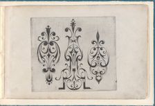 Plate from the Print Series Grateske voer golt smeden Schrijnwerkers Ende andere..., ca. 1610-1630. Creator: Meinert Gelijs