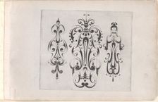 Plate from the Print Series Grateske voer golt smeden Schrijnwerkers Ende andere..., ca. 1610-1630. Creator: Meinert Gelijs