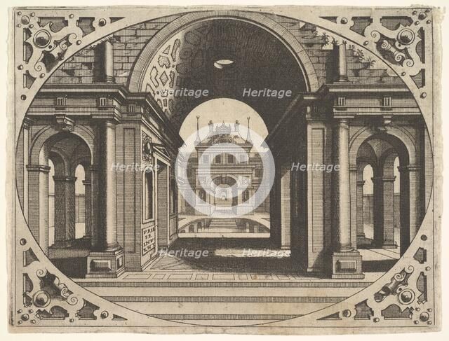 Plate from "Varie Architecture", ca. 1560. Creator: Johannes van Doetecum I.