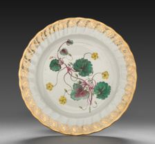 Plate from Dessert Service: Trailing Disandra, c. 1800. Creator: Derby (Crown Derby Period) (British)