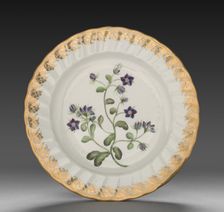 Plate from Dessert Service: Venus Looking Glass, c. 1800. Creator: Derby (Crown Derby Period) (British)