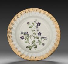 Plate from Dessert Service: Venus Looking Glass, c. 1800. Creator: Derby (Crown Derby Period) (British)