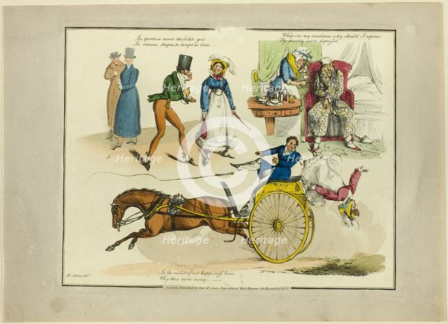 Plate from Illustrations to Popular Songs, 1822. Creator: Henry Thomas Alken.