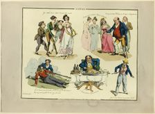 Plate from Illustrations to Popular Songs, 1822. Creator: Henry Thomas Alken