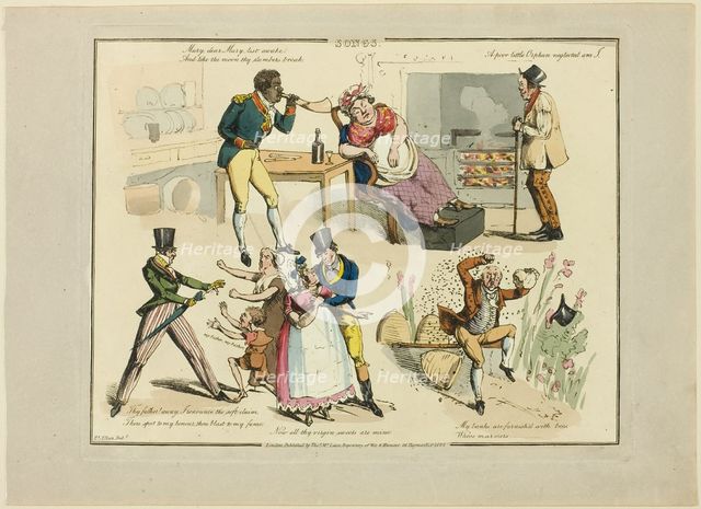 Plate from Illustrations to Popular Songs, 1822. Creator: Henry Thomas Alken.