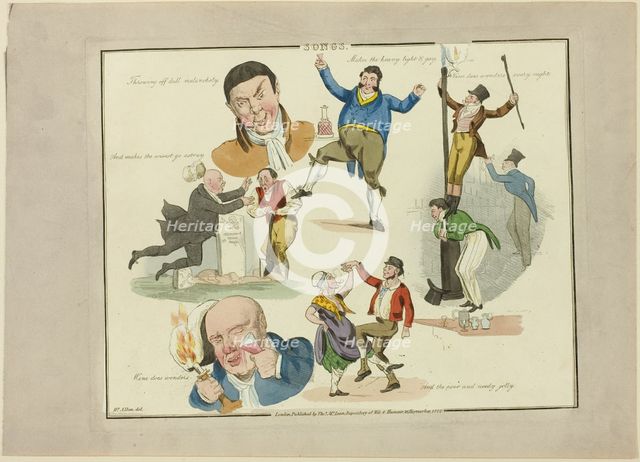 Plate from Illustrations to Popular Songs, 1822. Creator: Henry Thomas Alken.