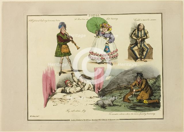 Plate from Illustrations to Popular Songs, 1822. Creator: Henry Thomas Alken.