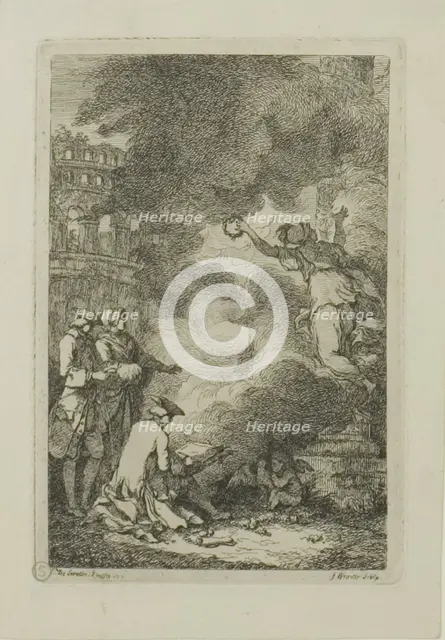 Plate from, Nella Venuta, 1764. Creator: Franz Edmund Weirotter.