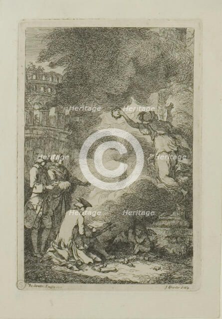 Plate from, Nella Venuta, 1764. Creator: Franz Edmund Weirotter.