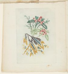 Plate, from New Suite of Notebooks of Ideal Flowers for Use by Draftsmen and Painters, c. 1795. Creator: Anne Allen