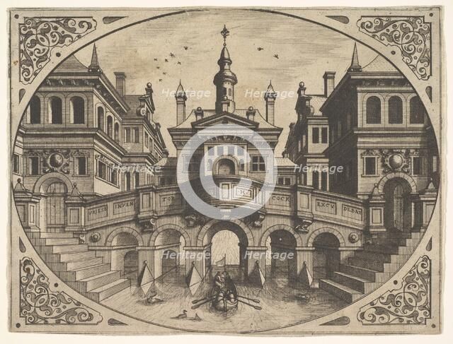 Plate from "Scenographiae...", 1560. Creator: Johannes van Doetecum I.