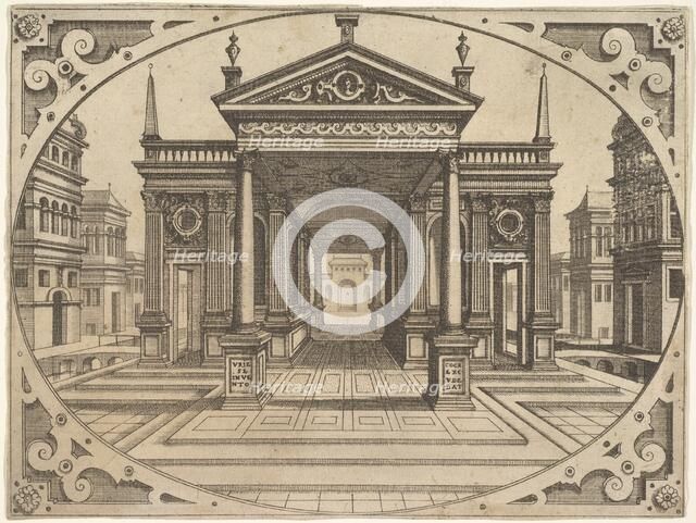 Plate from "Scenographiae...", ca. 1560. Creator: Johannes van Doetecum I.