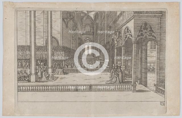 Plate H: Election and Coronation of Emperor Maximilian II, 1612., 1612. Creator: Anon.