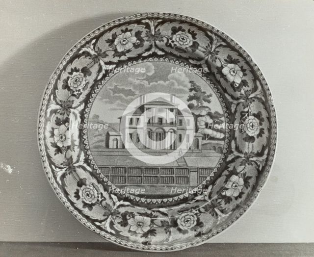 Plate - "Insane Hospital, Boston", c. 1936. Creator: Helmut Hiatt.