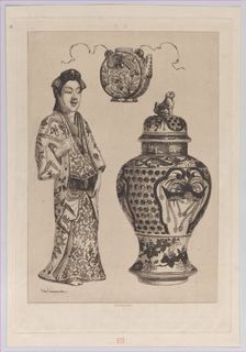 Plate II; from History of Porcelain, 1862. Creator: Jules-Ferdinand Jacquemart