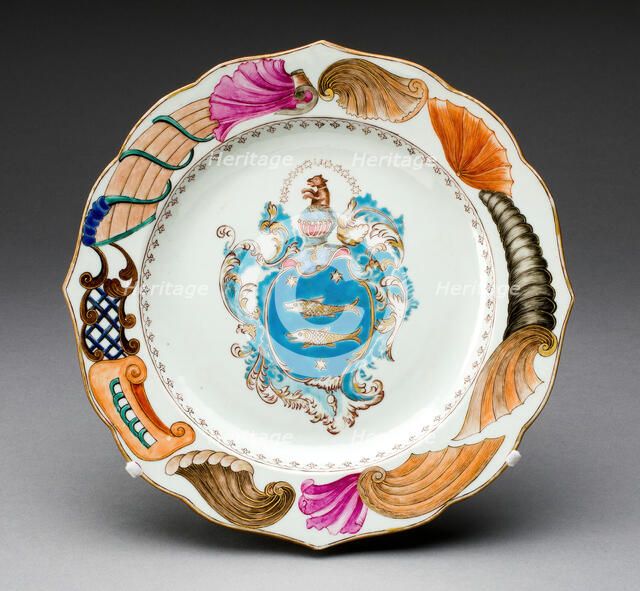 Plate, Jingdezhen, c. 1723/40. Creator: Jingdezhen Porcelain.