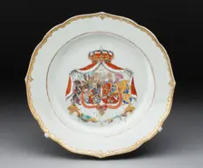 Plate, Jingdezhen, c. 1750. Creator: Jingdezhen Porcelain