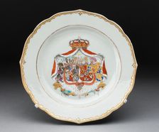 Plate, Jingdezhen, c. 1750. Creator: Jingdezhen Porcelain