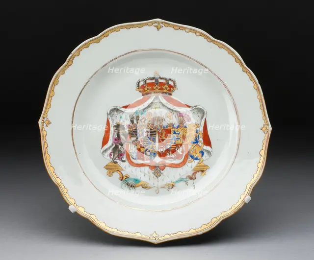Plate, Jingdezhen, c. 1750. Creator: Jingdezhen Porcelain.