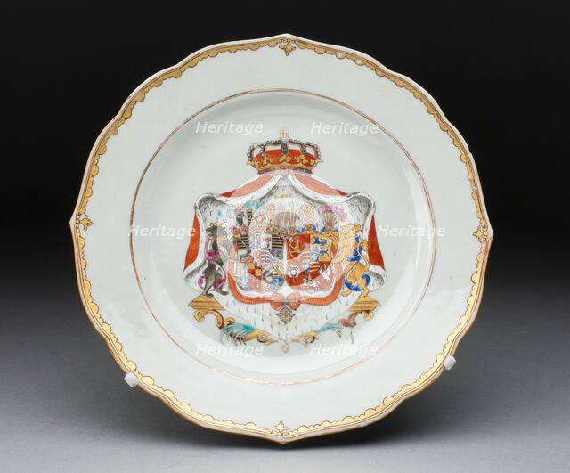 Plate, Jingdezhen, c. 1750. Creator: Jingdezhen Porcelain.