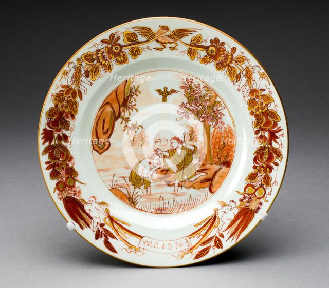 Plate, Jingdezhen, c. 1750. Creator: Jingdezhen Porcelain.