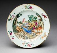 Plate, Jingdezhen, c. 1750. Creator: Jingdezhen Porcelain