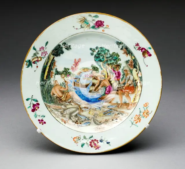 Plate, Jingdezhen, c. 1750. Creator: Jingdezhen Porcelain.