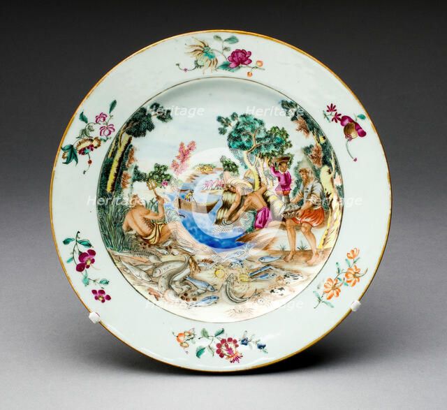 Plate, Jingdezhen, c. 1750. Creator: Jingdezhen Porcelain.