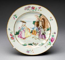 Plate, Jingdezhen, c. 1750. Creator: Jingdezhen Porcelain