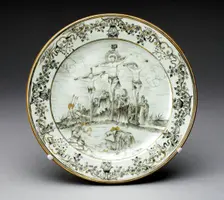 Plate, Jingdezhen, c. 1750. Creator: Jingdezhen Porcelain