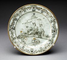 Plate, Jingdezhen, c. 1750. Creator: Jingdezhen Porcelain