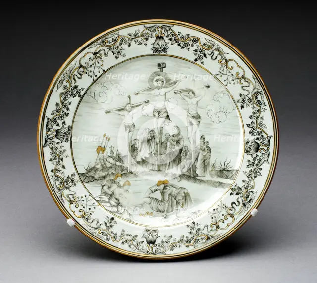 Plate, Jingdezhen, c. 1750. Creator: Jingdezhen Porcelain.