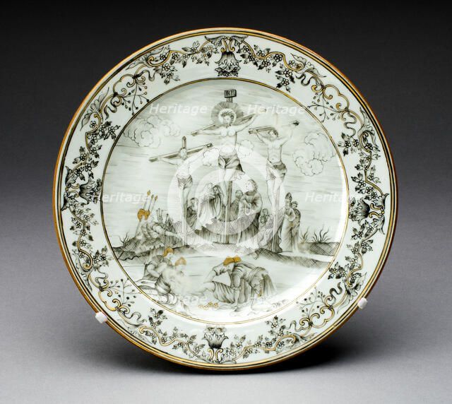 Plate, Jingdezhen, c. 1750. Creator: Jingdezhen Porcelain.