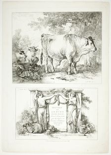 Plate One of 38 from Oeuvres de J. B. Huet, 1796–99. Creator: Jean Baptiste Marie Huet