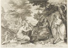 Plate One, from Five Wise and Five Foolish Virgins, 1606. Creator: Jan Saenredam