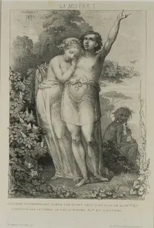 Plate One from Misery, 1851. Creator: Charles Rambert