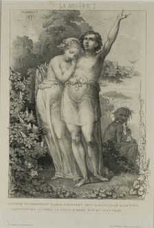 Plate One from Misery, 1851. Creator: Charles Rambert