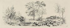 Plate one, from Radierversuche, 1843, published 1844. Creator: Adolph Menzel