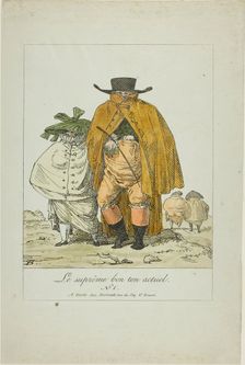 Plate One from The Supreme Current Fashion, c. 1805. Creator: Pierre Nolasque Bergeret