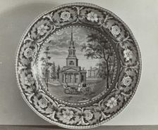 Plate - "Octagon Church, Boston", c. 1936. Creator: Helmut Hiatt