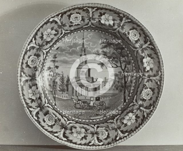 Plate - "Octagon Church, Boston", c. 1936. Creator: Helmut Hiatt.
