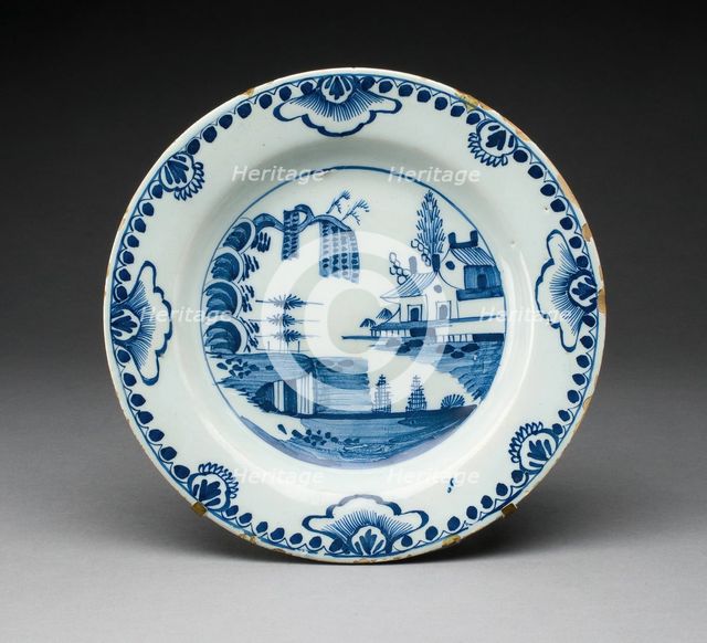 Plate, Lambeth, c. 1750. Creator: Unknown.
