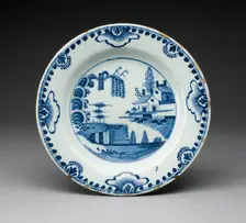 Plate, Lambeth, c. 1750. Creator: Unknown