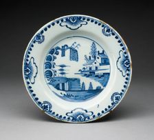 Plate, Lambeth, c. 1750. Creator: Unknown