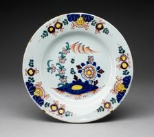 Plate, Lambeth, c. 1750. Creator: Unknown