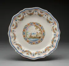 Plate, Moustiers-Sainte Marie, 1739/49. Creator: Moustiers Manufactories