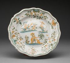 Plate, Moustiers-Sainte Marie, c. 1740/50. Creator: Olérys and Laugier Manufactory